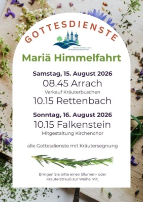 Gottesdienste Mariä Himmelfahrt (Bild vergr&ouml;&szlig;ern)