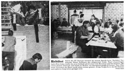 Richtfest des Vereinsheims (Bild vergr&ouml;&szlig;ern)