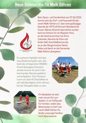Neue Spielgeräte für Malk Göhren (Bild vergr&ouml;&szlig;ern)
