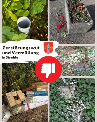 Zerstörungswut und Vermüllung in Strehla