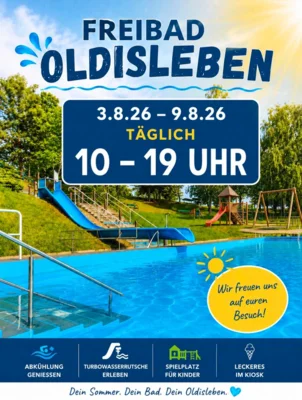 Öffnungszeiten Freibad Oldisleben (Bild vergr&ouml;&szlig;ern)