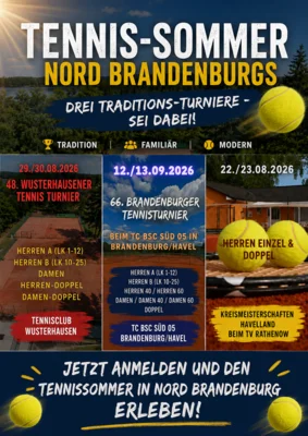 Tennis-Sommer in Nordbrandenburg – Drei Traditionsturniere warten!