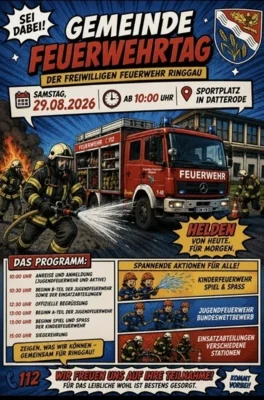Einladung zum Gemeindefeuerwehrtag der Freiwilligen Feuerwehr Ringgau (Bild vergr&ouml;&szlig;ern)