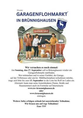 Garagenflohmarkt am 27. September