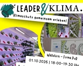 LEADER & Klima. Klimaschutz gemeinsam erleben, Veranstaltung am 01.10.26 in Walldürn (Bild vergr&ouml;&szlig;ern)