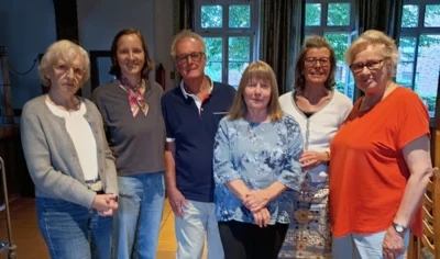 Referent*innen und Organisatorinnen des 2. Treffens Leseclub Rinkerode: (von links) Elisabeth Horstkötter, Irma Rybnikova, Günther Horn, Jutta Henze, Gudrun Richter und Waltraut Rausch