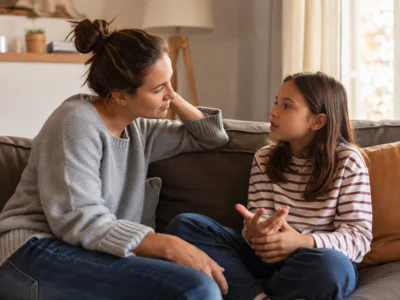 Welche Kommunikationsfehler entstehen zwischen Eltern und Kindern? Erfahre, warum gut gemeinte Worte manchmal nicht ankommen und wie bewusste Kommunikation Verbindung stärken kann. (Bild vergr&ouml;&szlig;ern)