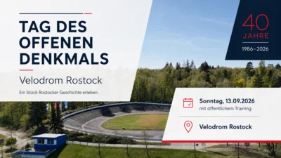 Die Rostocker Radrennbahn wird 40 - kommt vorbei zum Tag des offenen Denkmals (Bild vergr&ouml;&szlig;ern)