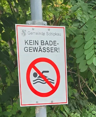 Hinweis zur Sicherheit an den Gewässern der Gemeinde Schipkau