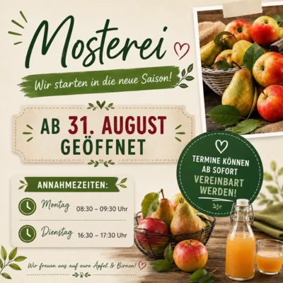 Mostereisaison beginnt ab 31. August (Bild vergr&ouml;&szlig;ern)