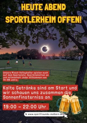Sportlerheim Sonnenfinsternis (Bild vergr&ouml;&szlig;ern)