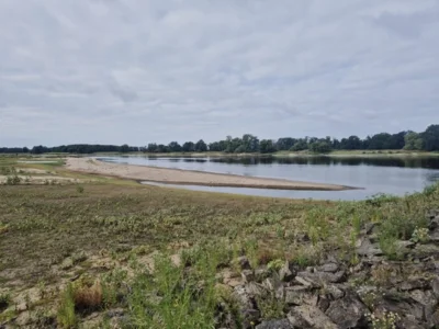 Dass die Elbe extremes Niedigwasser führt, ist auf den ersten Blick erkennbar I Foto: Landkreis Prignitz (Bild vergr&ouml;&szlig;ern)