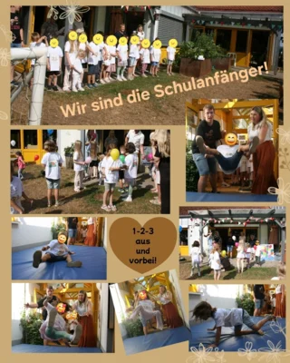 Im hohen Bogen in die Schulzeit: Der traditionelle Kita-Rausschmiss (Bild vergr&ouml;&szlig;ern)