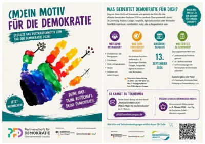 Postkartenwettbewerb "(M)Ein Motiv für die Demokratie" - jetzt teilnehmen