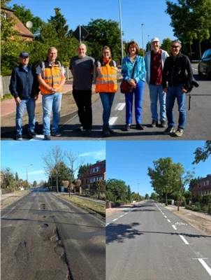 Zweiter Bauabschnitt der Friedenstraße rund zwei Wochen früher als geplant fertiggestellt (Bild vergr&ouml;&szlig;ern)