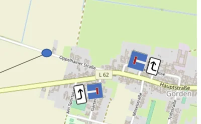 Vollsperrung Ortsverbindungsstraße Gorden - Oppelhain (Bild vergr&ouml;&szlig;ern)