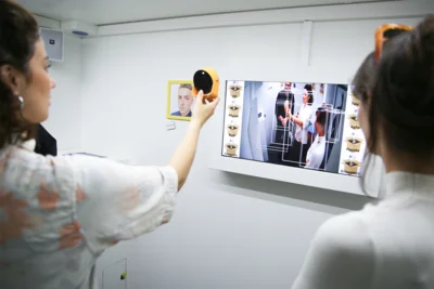 Im AI-CUBE können die Besucher des Stadfestes gemeinsam im Rahmen eines virtuellen Escape-Room-Spiels gegen die KI antreten. Foto: MIZ Babelsberg (Bild vergr&ouml;&szlig;ern)