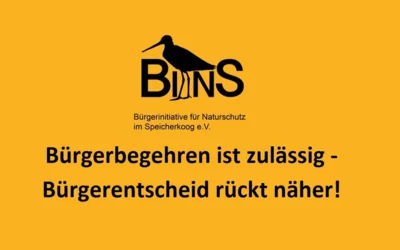 Bürgerbegehren zum Speicherkoog ist zulässig