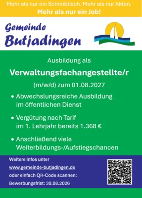 Ausbildung Verwaltungsfachangestellte/r (m/w/d)