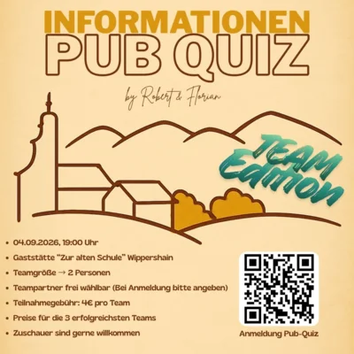 Pub Quiz - BSFV Wippershain - Gaststätte zur alten Schule - Wippershain (Bild vergr&ouml;&szlig;ern)