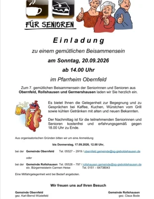 Einladung zum Seniorengrillen (Bild vergr&ouml;&szlig;ern)