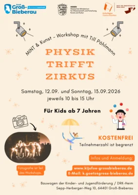 Workshop 'Physik trifft Zirkus' 2026