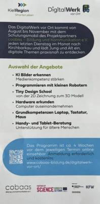 Digitalwerk vor Ort in Kirchbarkau: 25.08, 22.09., 27.10., 24.11. in der OGS Barkauer Land (Bild vergr&ouml;&szlig;ern)