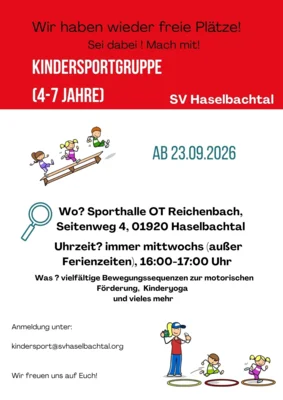 Kindersportgruppe SV Haselbachtal (Bild vergr&ouml;&szlig;ern)