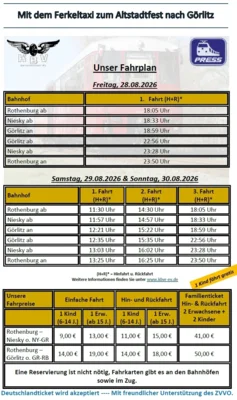 Fahrplan Altstadtfest