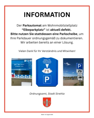 Information zum Parken "Elbeparkplatz"