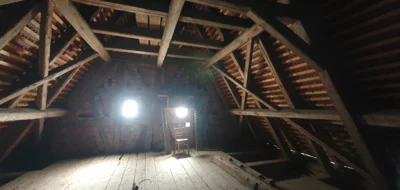 Kirchenschiff-Dachboden als potenzielles Fledermausquartier, LPV Nordwestsachsen (Bild vergr&ouml;&szlig;ern)
