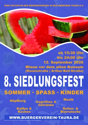 Bürgerverein in der Gemeinde Taura e.V. lädt zum 8. Siedlungsfest