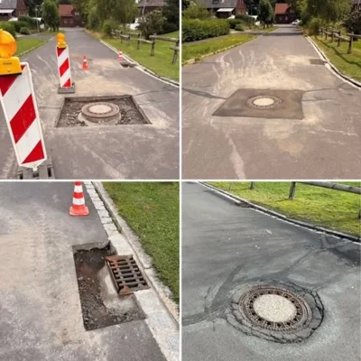 Fotos von der erfolgreichen Sanierung der Kanalschächte