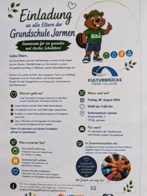 So sieht der Elternbrief zum Aktionstag der Grundschule Jarmen am 28. August aus. Die Kinder bekommen ihn zu Beginn der ersten Schulwoche noch auf Papier ausgeteilt.