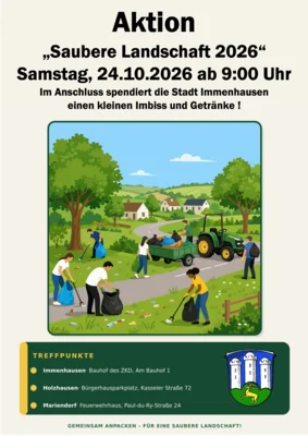 Meldung: Aktion „Saubere Landschaft“ am 24. Oktober 2026