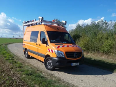 Messfahrzeuge im Einsatz: Amt Temnitz bekommt digitales Straßenkataster (Bild vergr&ouml;&szlig;ern)