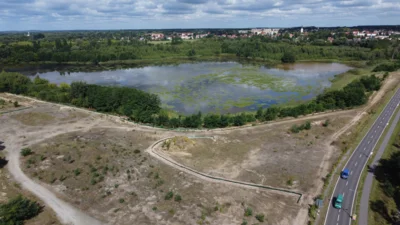 Umfeldgestaltung des Kuthteiches in Lauchhammer kurz vor Baustart