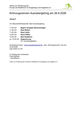 Krönungsrennen Auersbergkönig am 26.09.2026 (Bild vergr&ouml;&szlig;ern)