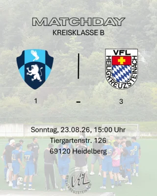 Ergebnis 2. Spieltag: TSV Handschuhsheim – VfL Heiligkreuzsteinach