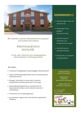 Kleintierärztin (m/w/d) gesucht! (Bild vergr&ouml;&szlig;ern)