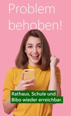 Glasfaserschaden behoben