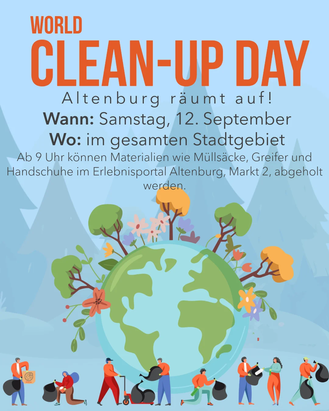 Altenburg räumt auf!: Städtischer Clean-up am 12. September im Rahmen des World Clean-up Day