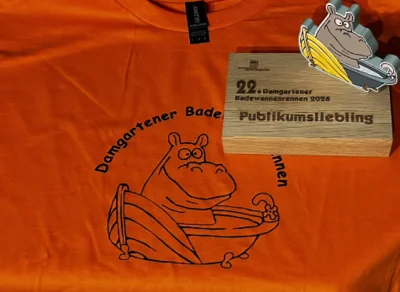 🛁 Publikumsliebling beim 22. Damgartener Badewannenrennen 🛁
