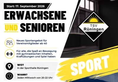 Neues Sportangebot ab September: Sport für Senioren & Erwachsene (Bild vergr&ouml;&szlig;ern)
