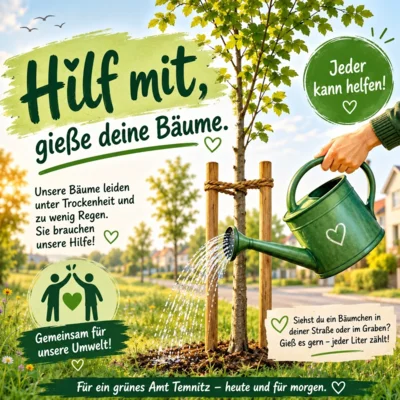 Ein Aufruf an alle Einwohnerinnen und Einwohner des Amtes Temnitz: Jeder Tropfen zählt! (Bild vergr&ouml;&szlig;ern)
