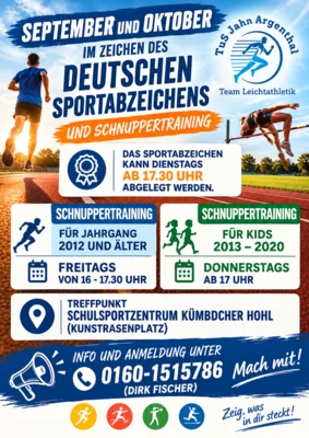September und Oktober im Zeichen des Sportabzeichens und Schnuppertraining