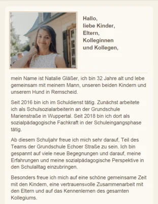 Herzlich Willkommen Frau Gläßer