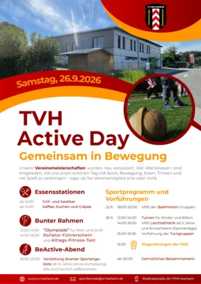 26.9.: TVH Active Day - Gemeinsam in Bewegung