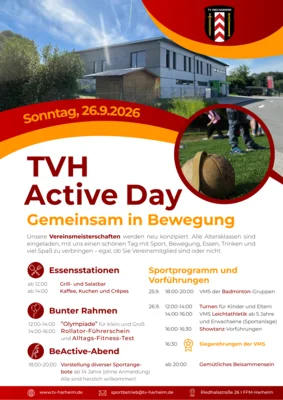 26.9.: TVH Active Day - Gemeinsam in Bewegung