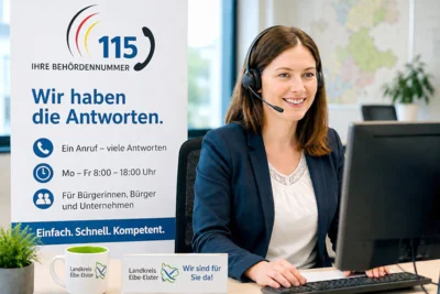 Behördennummer 115 und KI-Chatbot starten in Elbe-Elster